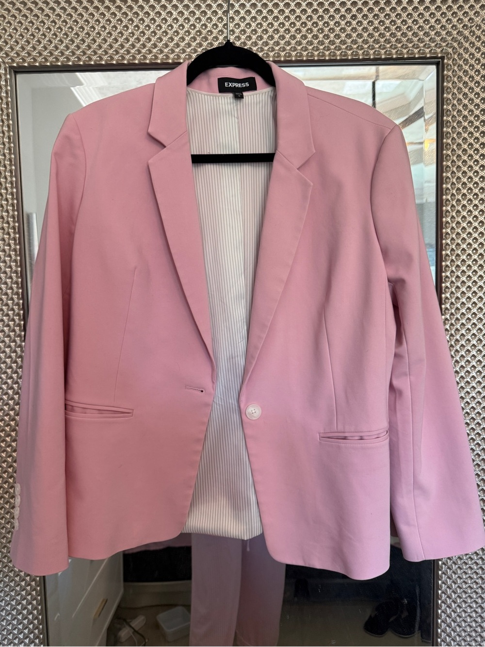 Express Pink Single-Button Blazer